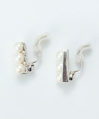 Phoebe 【痛くないシリーズ/金属アレルギー対応】パール＆バーライトフィットイヤリング　シルバー シルバー