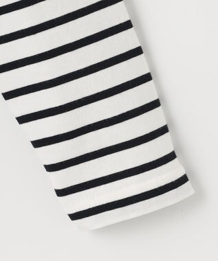 ANY KIDS セーラー襟付き 長袖 トップス オフ×ブラックボーダー