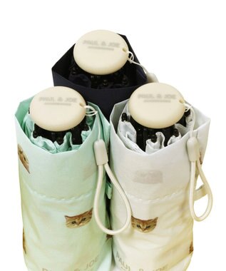 MOONBAT 【UVカット/コンパクト】ポール & ジョー (PAUL & JOE ACCESSOIRES) 折りたたみ雨傘 ドットヌネット ネイビーブルー