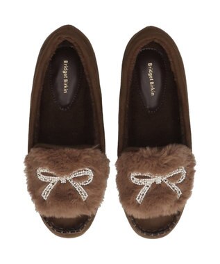 Bridget Birkin 【Bridget Birkin】キラキラリボンムートンシューズ オークスウェード