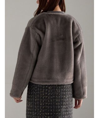 Te chichi グラデーションファーノーカラージャケット《2025winter catalog item》 グレー