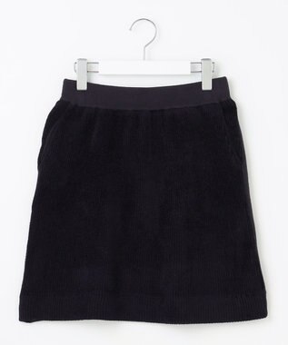 23区GOLF セットアップ可【WOMEN】ストレッチモール ニット スカート ネイビー系