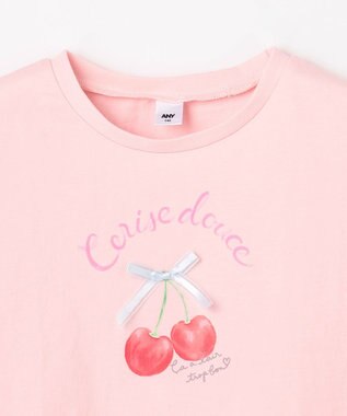 ANY KIDS 【綿100%】オーバーサイズ 半袖Tシャツ ピンク