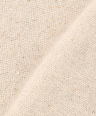 BEIGE， AMARILLO / スパンコールフォックスVネックニット Taupe