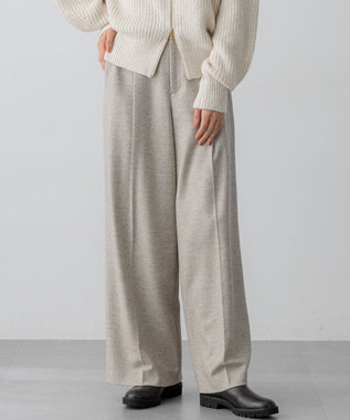 ラメミックスツイード タック ワイド パンツ