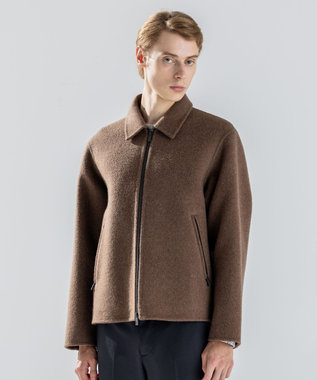 JOSEPH HOMME 【新素材】ウールキャメルリバー　ジップアップブルゾン