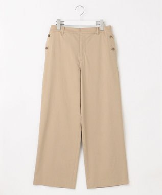 J.PRESS LADIES 【洗える・セットアップ対応】セルロースリネンストレッチ セミワイド パンツ ベージュ系