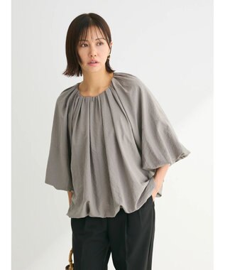Green Parks ・ELENCARE DUE バルーンブラウス Gray