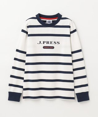 J.PRESS KIDS 【110-130cm】ボーダー カットソー オフホワイト系1