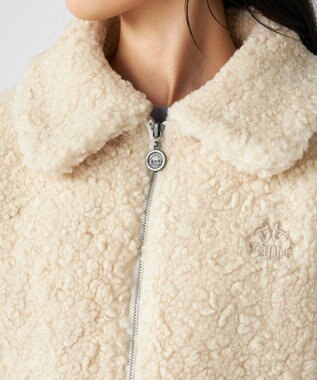 OP／FILA 【Kappa】ショート丈 ドロップショルダーボアジャケット アイボリー