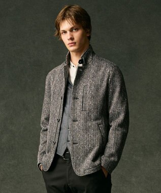 JOSEPH ABBOUD 【軽量/ダウンの吹き出しを防ぐキルトレスダウン】ADSインターレース ダウンベスト グレー系