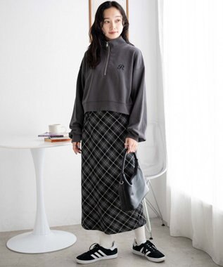 WEGO ハーフジップショートスウェット 柄2