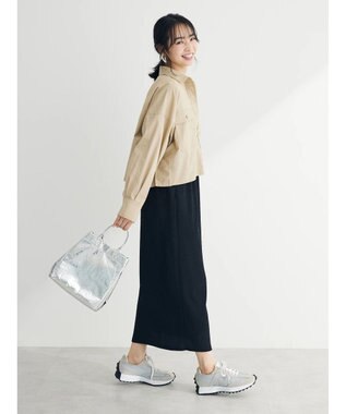 Green Parks ショート丈ワイドシャツ Beige