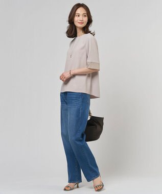 J.PRESS LADIES S 【セットアップ対応】Light ジョーゼット プルオーバー ブラウス ベージュ系