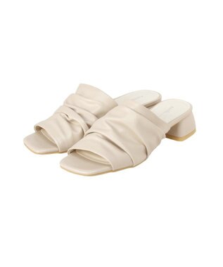 earth music&ecology ソフトギャザーミュール Ivory