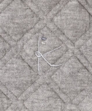 組曲 KIDS 【90㎝】くま耳 キルトマント グレー系