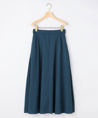 組曲 L 【先行予約】サッカーギンガムチェック フレアスカート ブルー系