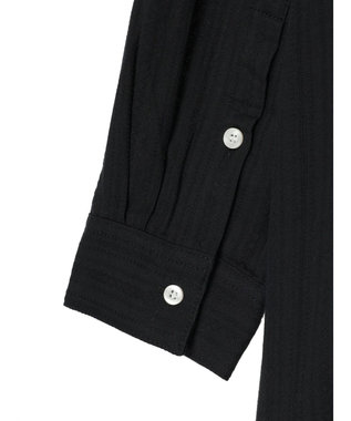 Green Parks カラミバンドカラーシャツ Black