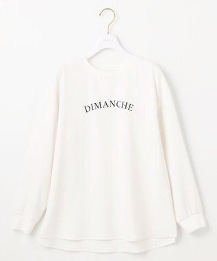 ANY SIS L 【洗える】2wayストレッチジョーゼットロゴ ロンT オフ×カーブ