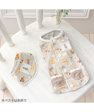 PET PARADISE ペットパラダイス makokoro ホカリラ バンダナ 小型犬 グレイッシュベージュ