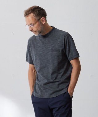 J.PRESS MEN カスリ モックネック Tシャツ グレー系