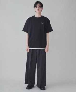 WEGO 【ユニセックス着用ITEM】ワイドストレートスラックス ダークグレー