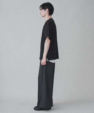 WEGO 【ユニセックス着用ITEM】ワイドストレートスラックス ダークグレー