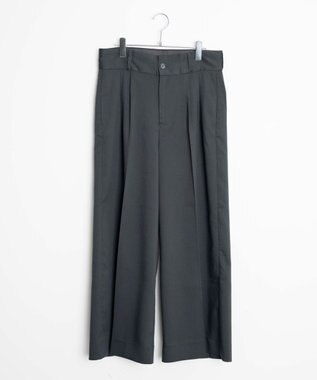 WEGO 【ユニセックス着用ITEM】ワイドストレートスラックス ダークグレー