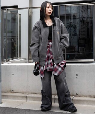 WEGO ワーカーズWジップブルゾン ブラック中濃色