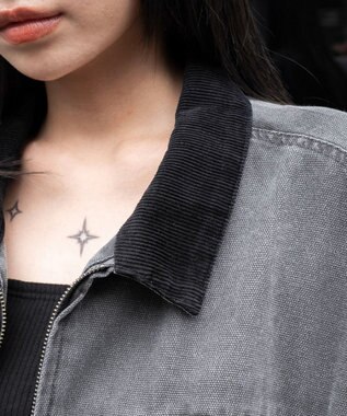 WEGO ワーカーズWジップブルゾン ブラック中濃色