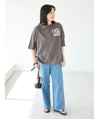 CRAFT STANDARD BOUTIQUE シルケット天竺　ロゴＰＴボトルネックＰＯ　５／Ｓ Charcoal Gray