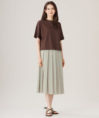 自由区 【セットアップ対応・洗える】サテンアムンゼン スカート サンドベージュ系