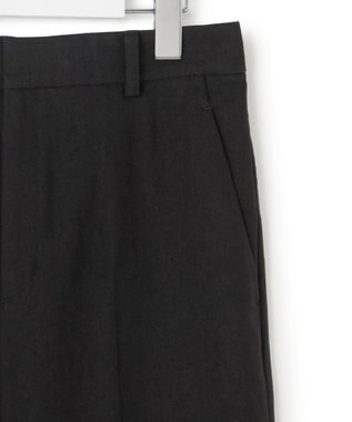 23区 【洗える/セットアップ対応】アイアスマットストレッチ セミワイド パンツ ブラック系