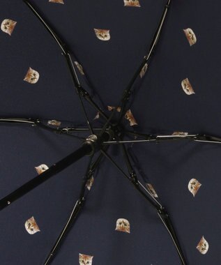 MOONBAT 【UVカット/コンパクト】ポール & ジョー (PAUL & JOE ACCESSOIRES) 折りたたみ雨傘 ドットヌネット ネイビーブルー