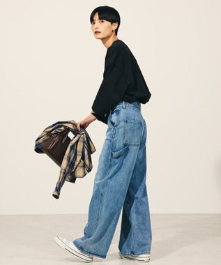 AMERICAN HOLIC ペインターワイドデニム Light Indigo