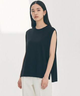 UNFILO L スゴ機能美ニット ショルダータック ノースリーブ