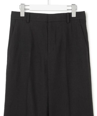 23区 L 【洗える/セットアップ対応】アイアスマットストレッチ セミワイド パンツ ブラック系