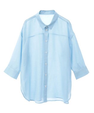 AMERICAN HOLIC シアーボイルレギュラー7分袖シャツ Light Blue