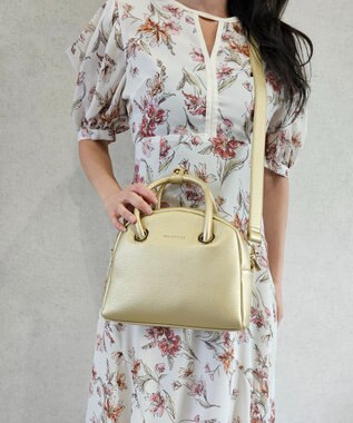 style code 【MERCURYDUO/マーキュリーデュオ】メタルアイレット　ミニボストン ゴールド