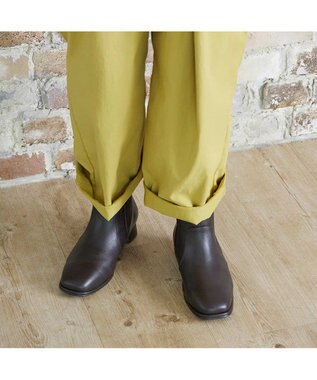 ing <ing>【WEB限定】【サスティナブルシリーズ】サイドゴアショートブーツ ダークブラウン