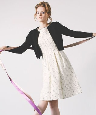 TOCCA CHIFFON TWEED ドレス アイボリー系