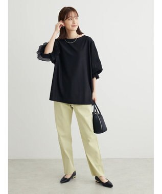 Green Parks マジョリカドッキング７分袖プルオーバー Black