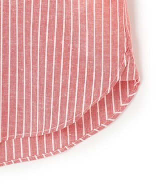 J.PRESS MEN 【WEB・一部店舗限定】リネンコットンストライプ シャツ/B.D レッド系1