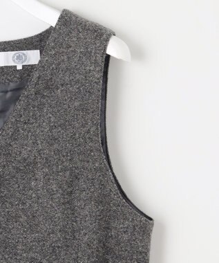 J.PRESS LADIES S シルクネップ ツイード ジャンパースカート ライトグレー系