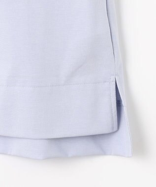 J.PRESS LADIES 【洗える】プレーティングジャージー バンドカラー カットソー サックス系