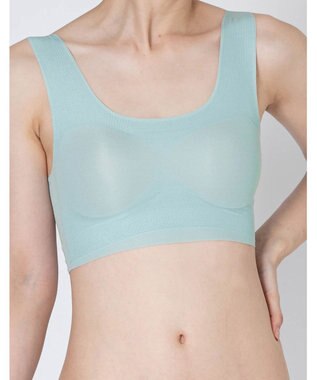 WACOAL 【GOCOCi ゴコチ】 ノンワイヤーブラ ベタつきにくく乾きやすい 通気性がよい 立体的なバストシルエット ブラトップ ハーフトップ レディース CGG571 /ワコール サックス