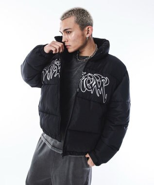 WEGO 【ユニセックス着用ITEM/MLサイズ展開】パファーグラフィックブルゾン