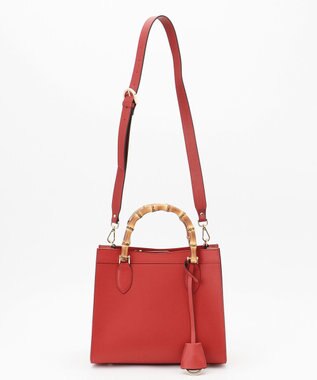 23区 【CLASSY.12月号掲載】RAFFINATA バンブー トートバッグ レッド系