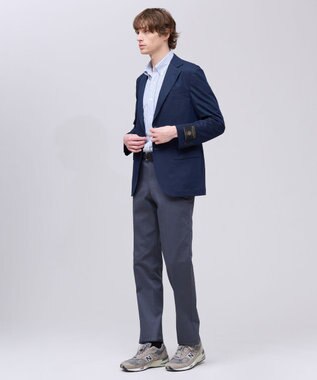 J.PRESS MEN 端正で快適【ストレッチ / オンオフ兼用】トリコチン ステムテーパード パンツ_26年モデル グレー系