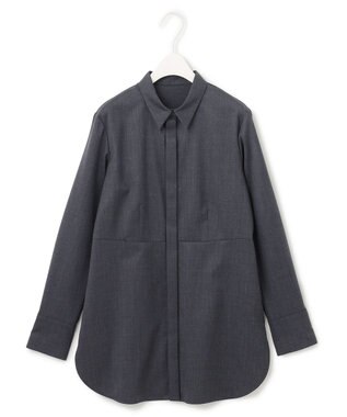 ICB L 【洗える】 TWブロード シャツ チャコール系